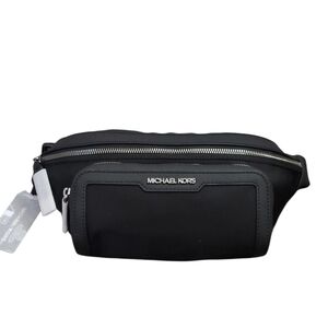Michael Kors Black Lautner Nylon Utility Sling Pack Men's Bag